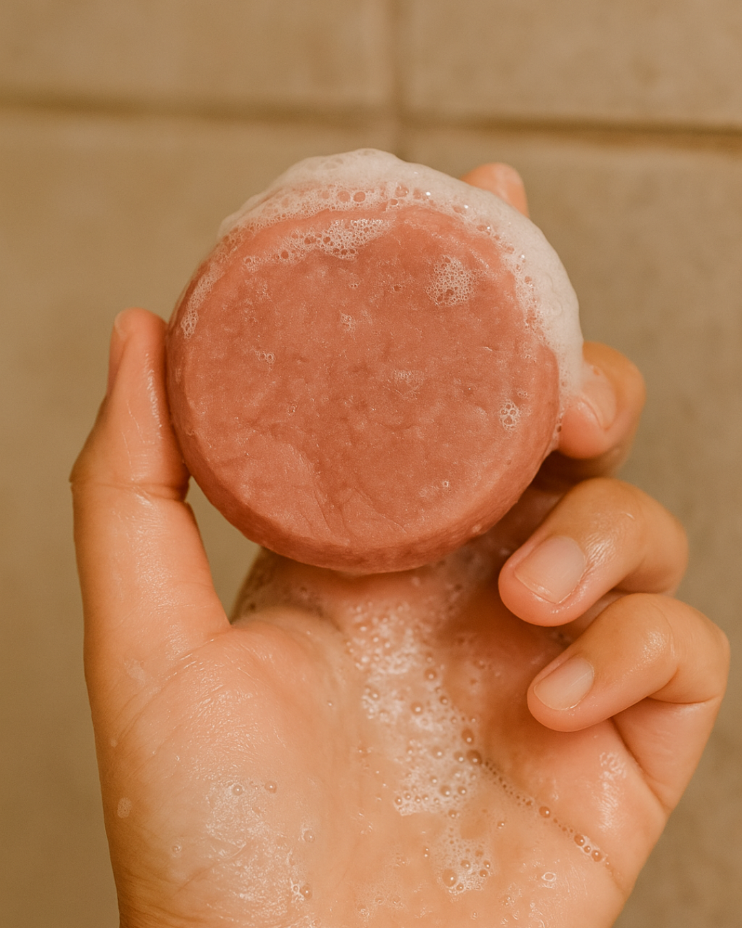Lavado calmante para cabello seco, champú sólido Nova